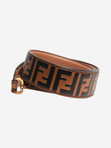 Fendi Brown Zucca embossed bag strap