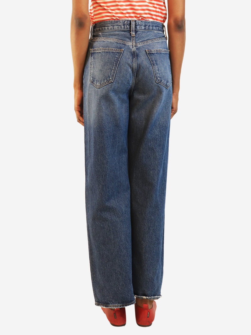 Blue straight-leg jeans - size UK 4 Denim Agolde 