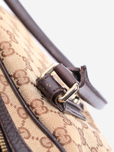Gucci Brown Hasler Rabbit GG canvas bag