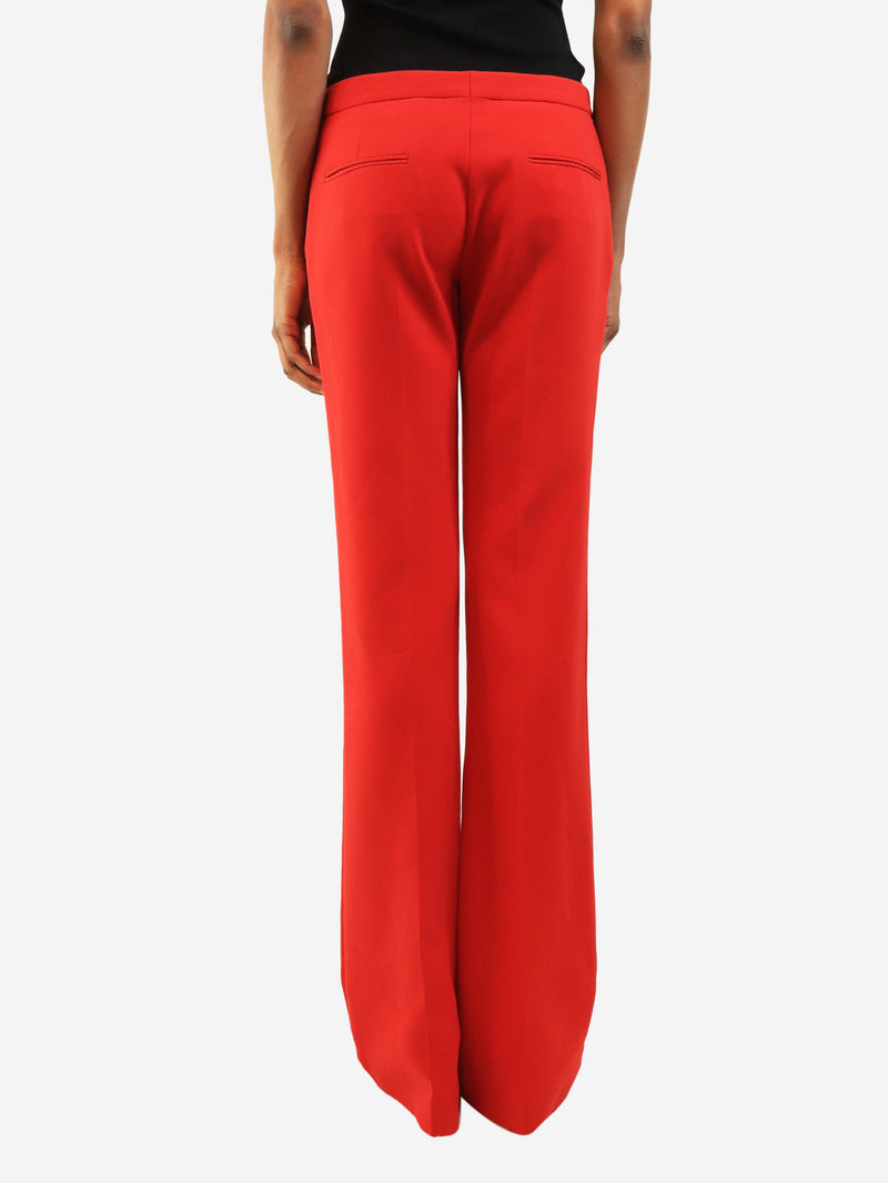 Red flaired crepe trousers - size UK 8 Trousers Joseph 