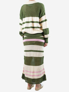 Johanna Ortiz Johanna Ortiz Multi striped crochet maxi skirt - size M