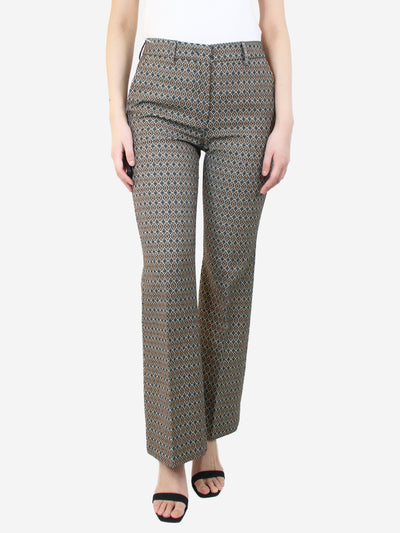 Brown printed trousers - size UK 6 Trousers Etro 
