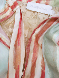 Zimmermann Multi lace painting dress - size UK 14