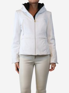 Goldbergh White hooded ski jacket - size UK 8