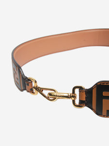 Fendi Brown Zucca embossed bag strap