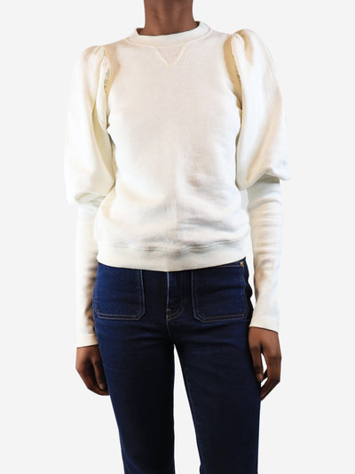 Ivory puff-sleeved jumper - size UK 4 Tops Ulla Johnson 