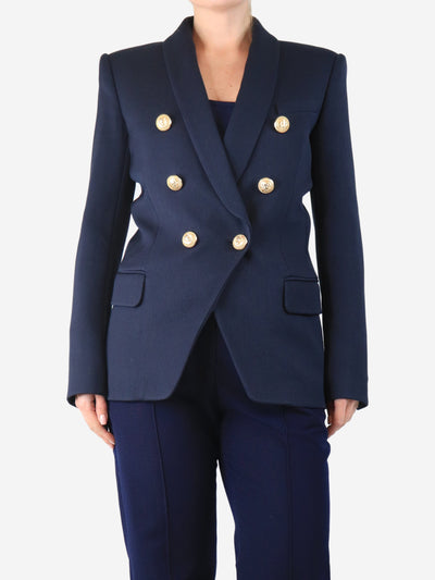 Navy blue double-breasted jacket - size UK 10 Coats & Jackets Balmain 