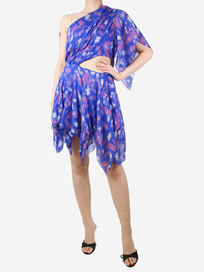 Blue silk one-shoulder dress - size UK 12 Dresses Isabel Marant 
