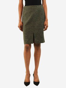 Dark green vintage tweed skirt - size UK 8 Skirts Dolce & Gabbana 