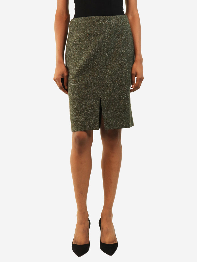 Dark green vintage tweed skirt - size UK 8 Skirts Dolce & Gabbana 