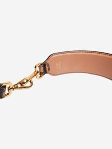 Fendi Brown Zucca embossed bag strap