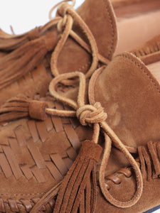 Isabel Marant Tan suede fringed Moccasins - size EU 39