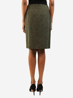 Dark green vintage tweed skirt - size UK 8 Skirts Dolce & Gabbana 