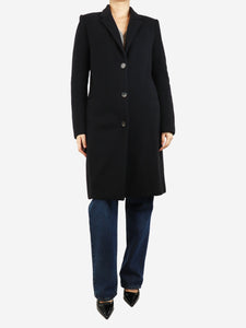 The Row Blue single-breasted wool coat - size UK 14