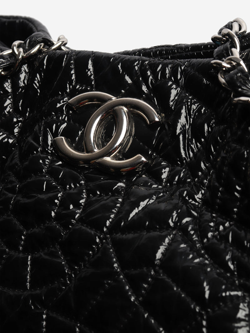 Black 2008 patent leather quilted tote bag Tote Bags Chanel 