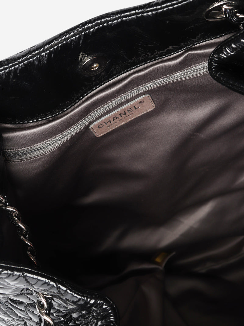 Black 2008 patent leather quilted tote bag Tote Bags Chanel 