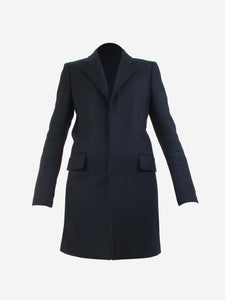 Balenciaga Black wool-blend coat - size UK 16