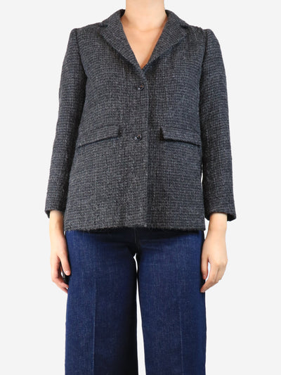 Grey and black check wool jacket - size UK 8 Coats & Jackets Chloe 