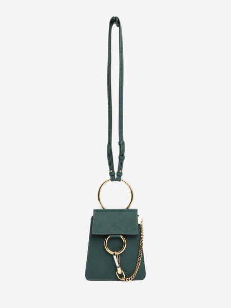 Blue suede and leather Faye Mini Bracelet crossbody bag alternate image