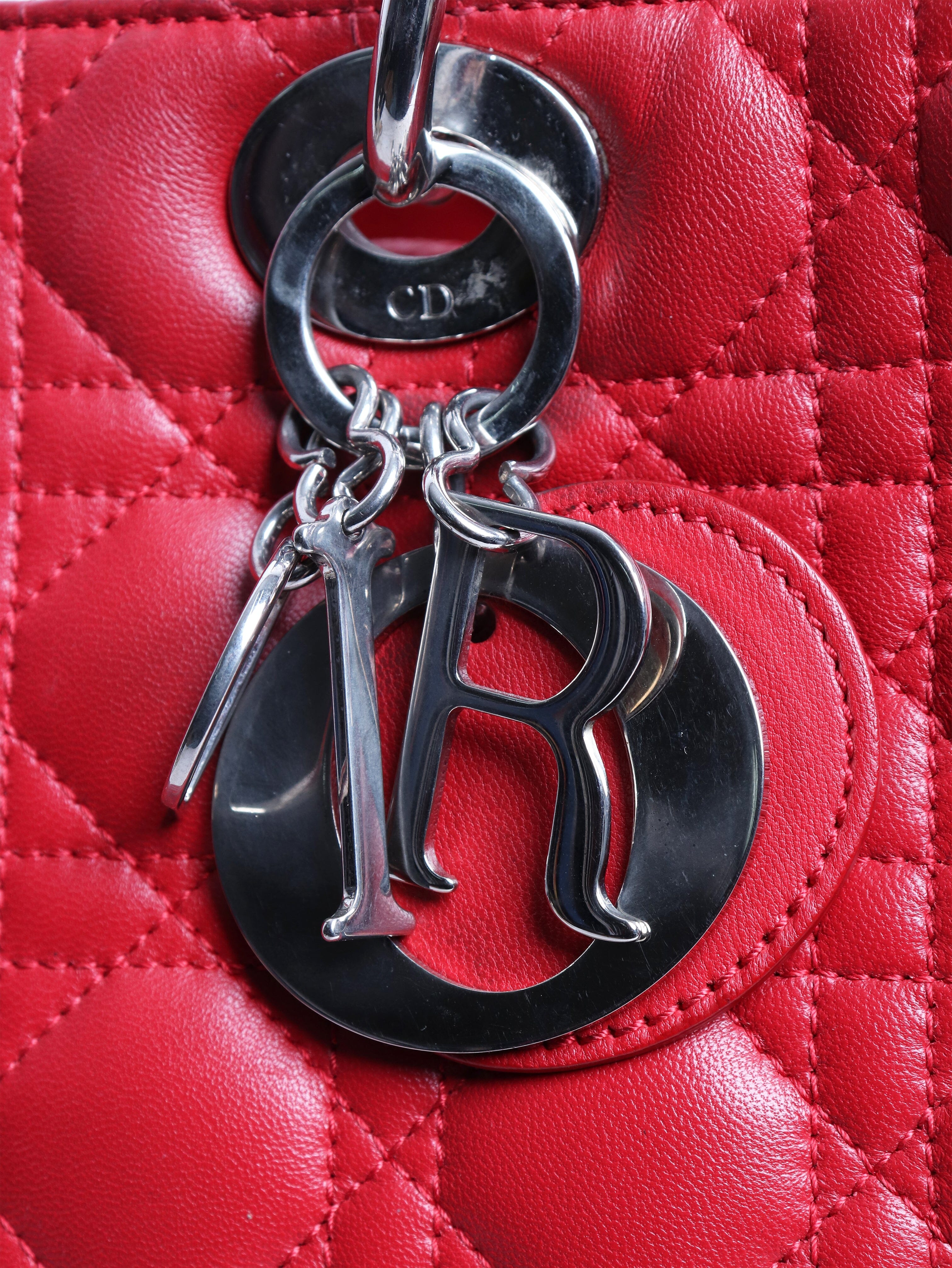 Red 2011 Large Lady Dior bag Shoulder bags Dior 