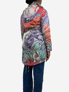 Etro Etro Multi printed hooded windbreaker coat - size UK 12