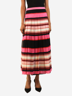 Pink striped midi skirt - size UK 8 Skirts Valentino 
