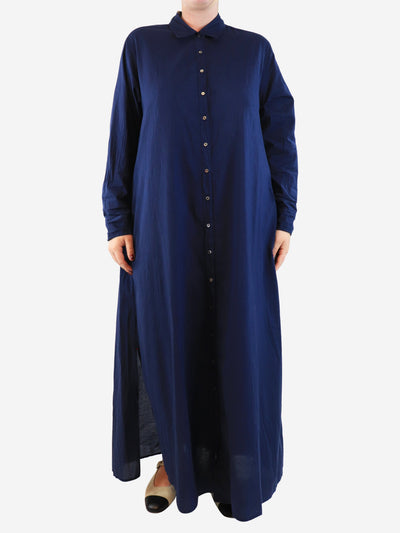 Black cotton midi shirt dress - size M Dresses Xirena 