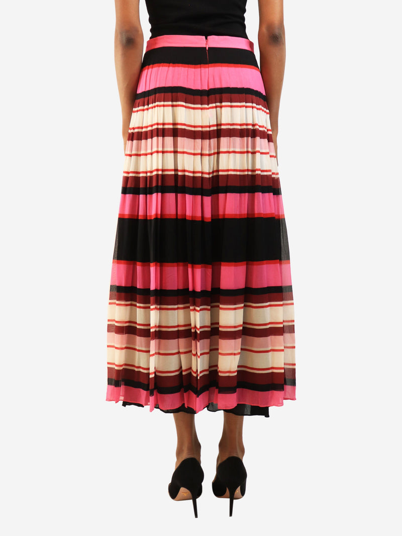 Pink striped midi skirt - size UK 8 Skirts Valentino 