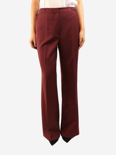 Burgundy wool trousers - size UK 12 Trousers Gabriela Hearst 