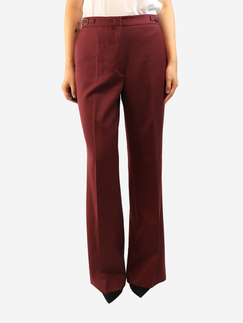 Burgundy wool trousers - size UK 12 Trousers Gabriela Hearst 