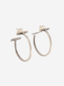 Tiffany & Co. Silver T Wire Hoop earrings