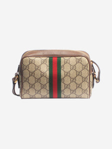 Gucci Brown GG Supreme Ophidia shoulder bag