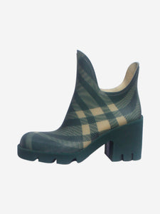 Burberry Green check rubber boots - size EU 39
