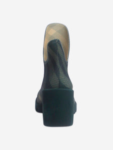 Burberry Green check rubber boots - size EU 39