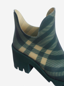 Burberry Green check rubber boots - size EU 39