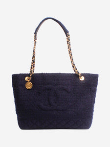 Chanel Dark blue 2020 tweed GST tote bag