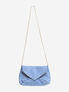 Dries Van Noten Blue denim envelope clutch