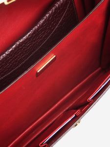 Prada Oxblood leather top handle bag