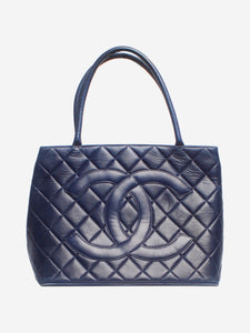 Chanel Navy 1996-1997 Medallion tote bag