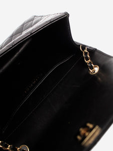 Chanel Black 2011 patent quilted mini single flap bag