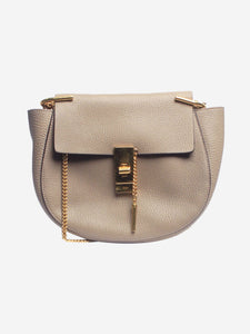 Chloe Taupe Drew leather crossbody bag