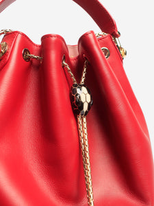 Bvlgari Red Serpenti forever bucket bag