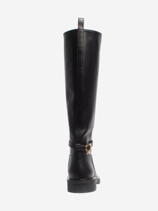 Gianvito Rossi Black leather knee-high riding boots - size EU 38