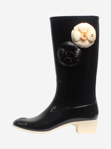 Chanel Black camilla rain boots - size EU 37 (UK 4)