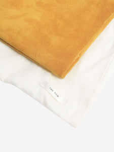 The Row Mustard suede Lunch bag