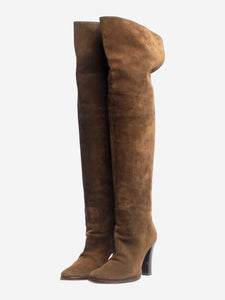 Ralph Lauren Brown suede over-the-knee boots - size EU 37