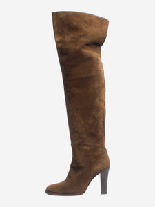 Ralph Lauren Brown suede over-the-knee boots - size EU 37