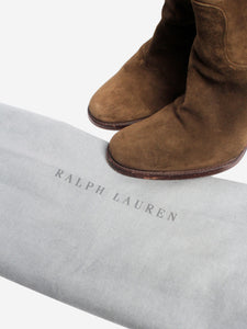 Ralph Lauren Brown suede over-the-knee boots - size EU 37