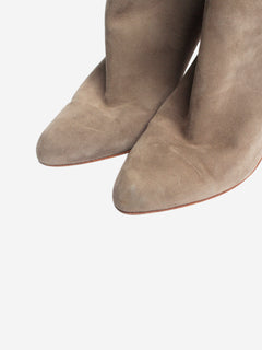 Grey suede ankle boots - size EU 36.5 Boots Gianvito Rossi 