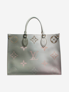 Louis Vuitton Light green and pink sunset OntheGo tote bag
